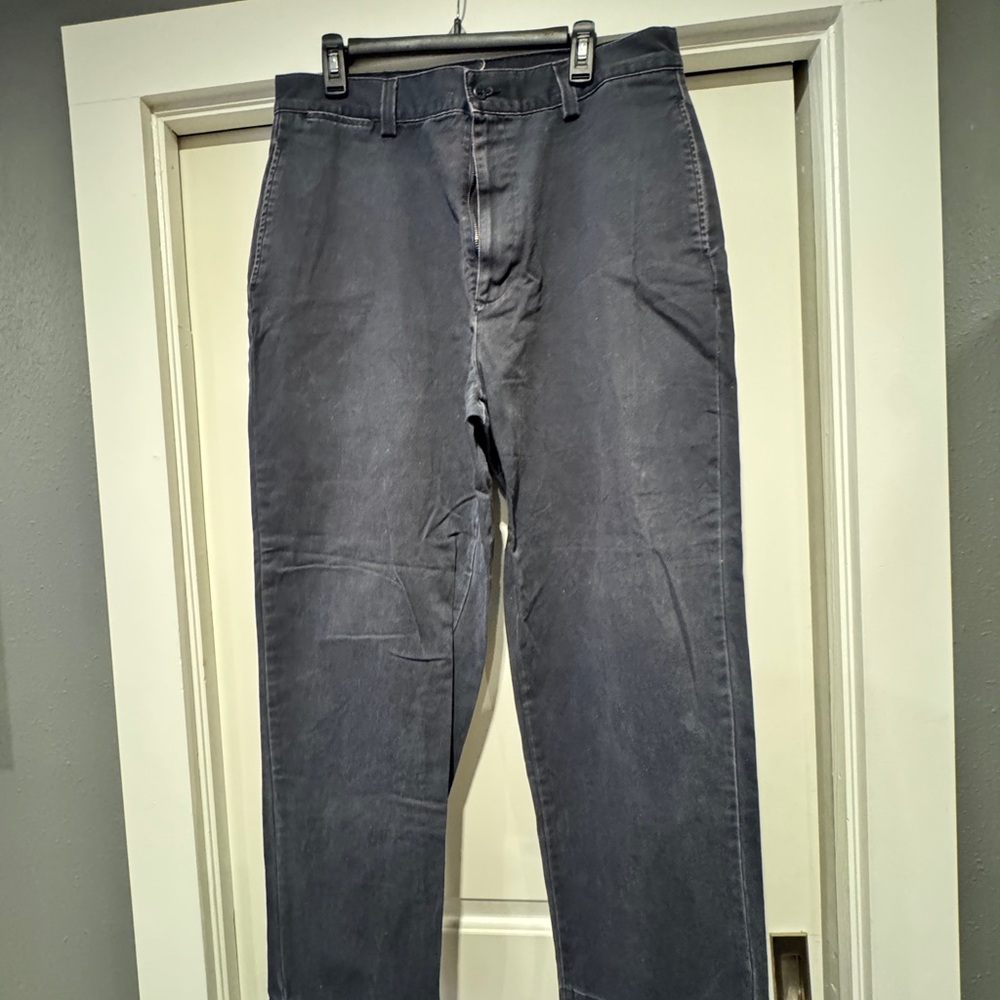 Polo by Ralph Lauren Men's Navy Chinos Pants- Flat front. Vintage 1990’s
